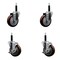Service Caster 4'' Maroon Poly Wheel Swivel 3/4'' Expanding Stem Caster Set 2 Brakes, 4PK SCC-EX20S414-PPUB-MRN-2-TLB-2-34 - alternate 1